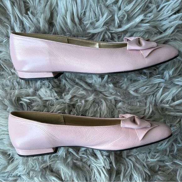 Magdesians vintage coquette pink bow leather ballet flats women’s shoe size 10 - Picture 10 of 10